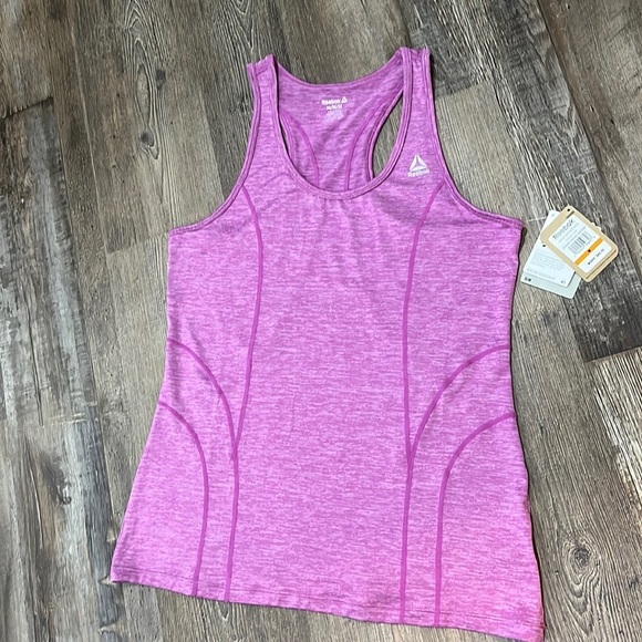 Reebok Training Dynamic Scoop Racerback Slim Athletic Fit Tank Top Orchid Sz M - Picture 4 of 12
